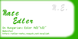 mate edler business card